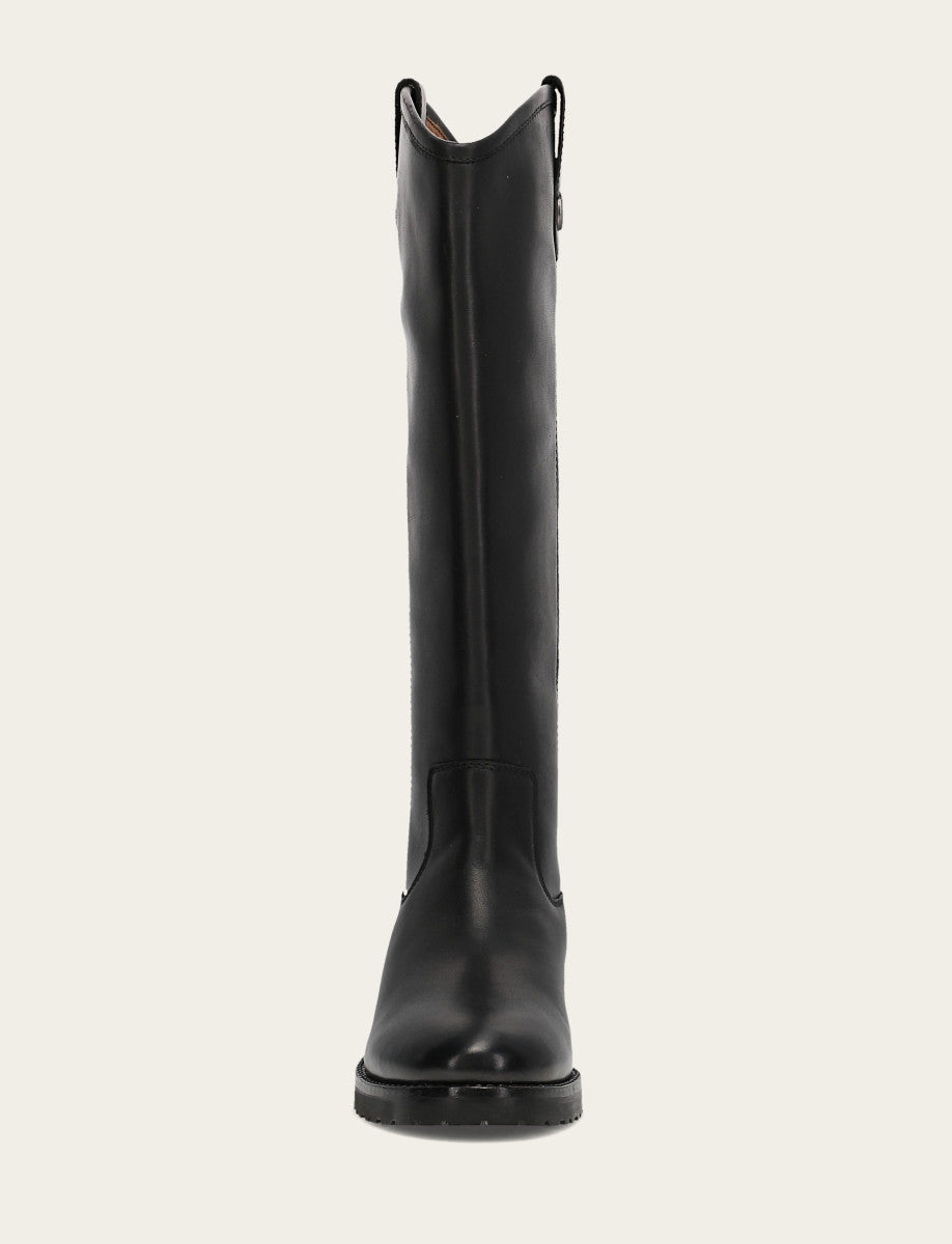 Black Boots Frye Women's Black Melissa Lug Button Tall Boot