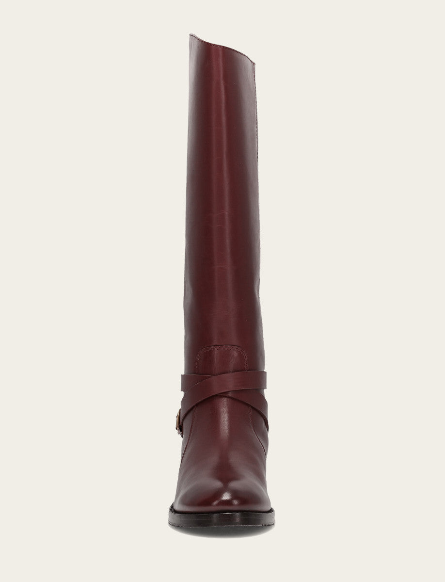 Merlot Boots|Wide Calf Boots Frye Women's Merlot Melissa Belted Riding Wide Calf Boot