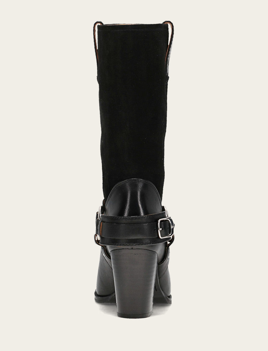 Black Boots Frye Women's Black Shiloh Harness Belted Boot
