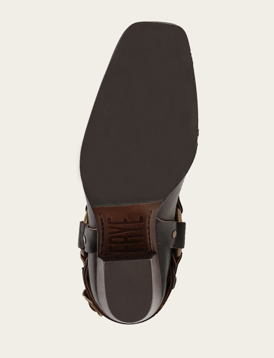Dark Brown Boots Frye Women's Dark Brown Shiloh Harness Belted Boot