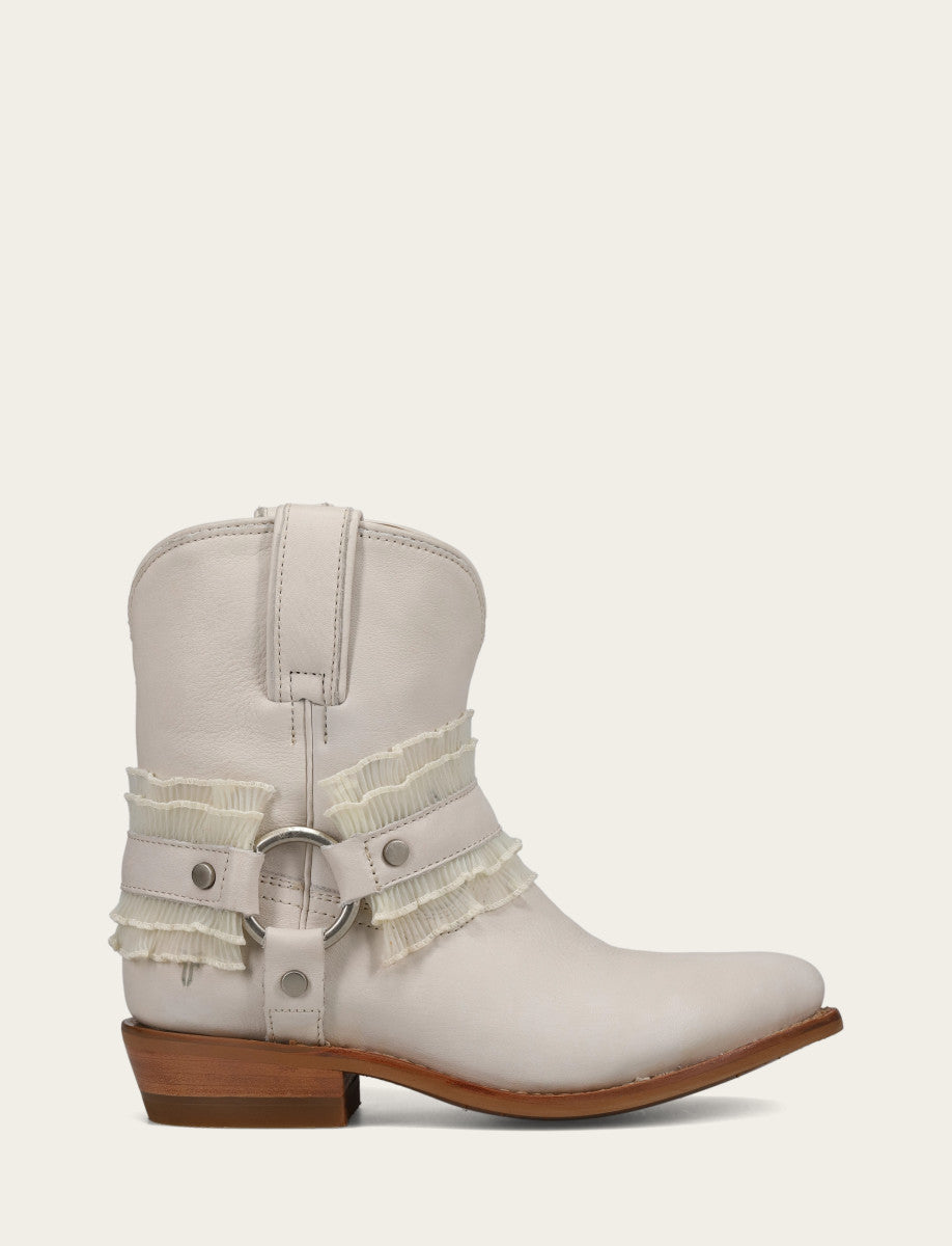 Ivory Boots Frye Women's Ivory Billy Harness Ruffle Boots