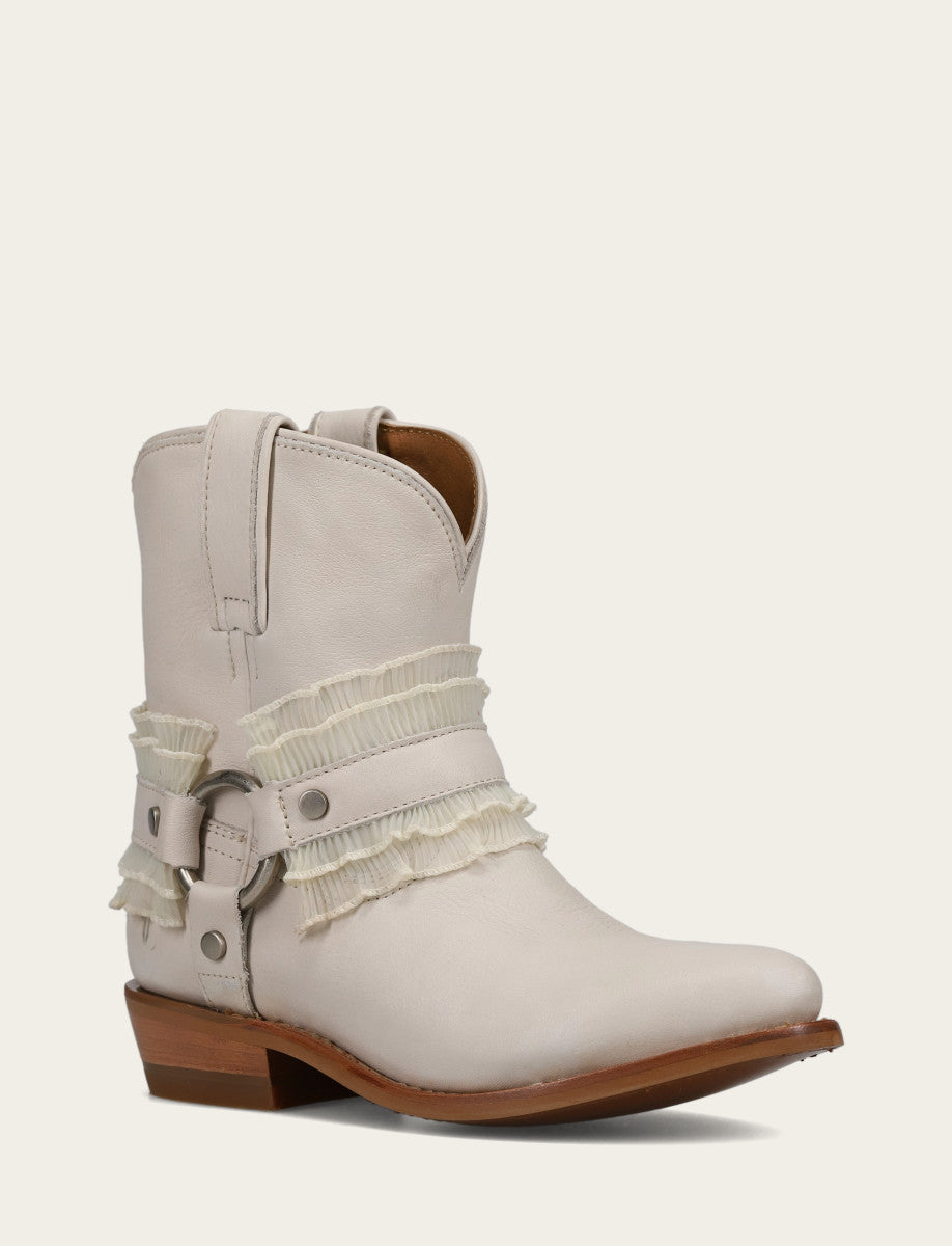 Ivory Boots Frye Women's Ivory Billy Harness Ruffle Boots