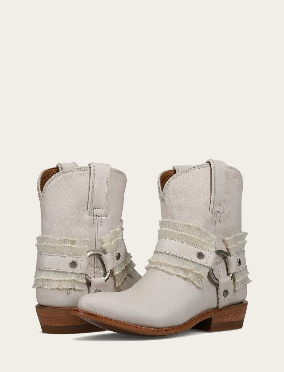 Ivory Boots Frye Women's Ivory Billy Harness Ruffle Boots