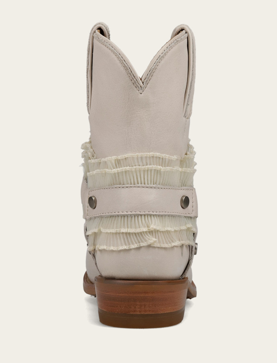 Ivory Boots Frye Women's Ivory Billy Harness Ruffle Boots