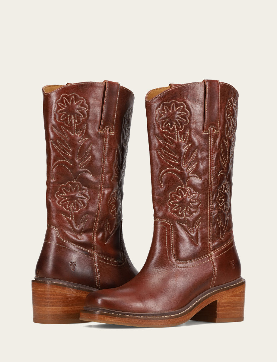 Auburn Boots Frye Auburn Kate Deco Stitch Boot
