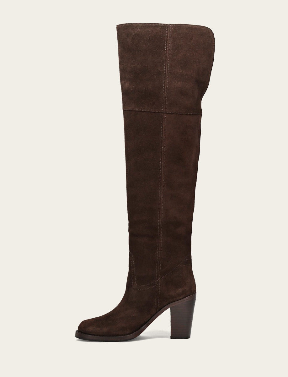 Dark Brown Boots Frye Women's Dark Brown Corinne Over The Knee Boot
