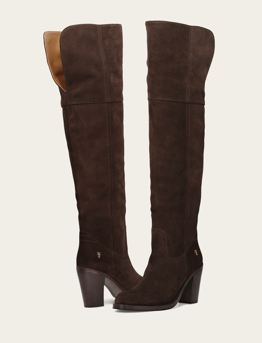Dark Brown Boots Frye Women's Dark Brown Corinne Over The Knee Boot