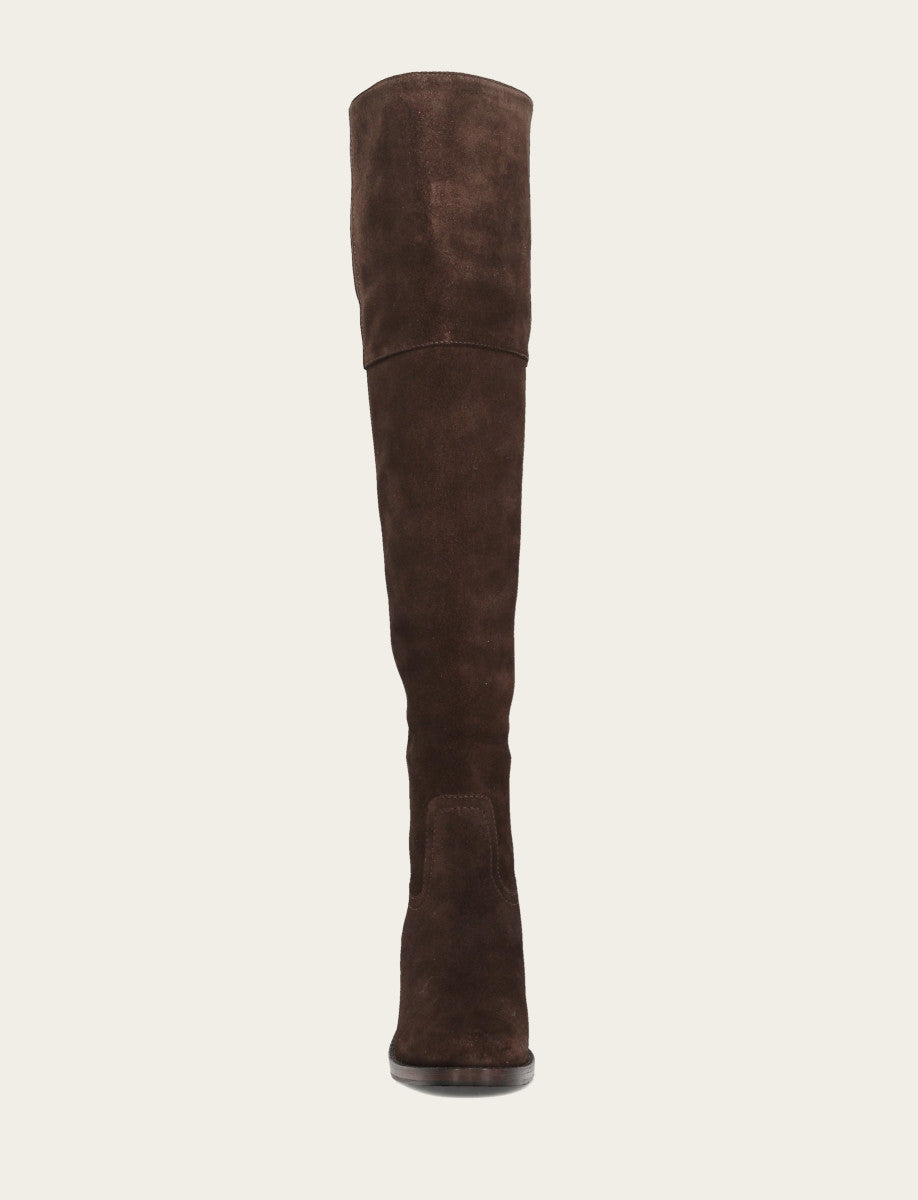 Dark Brown Boots Frye Women's Dark Brown Corinne Over The Knee Boot