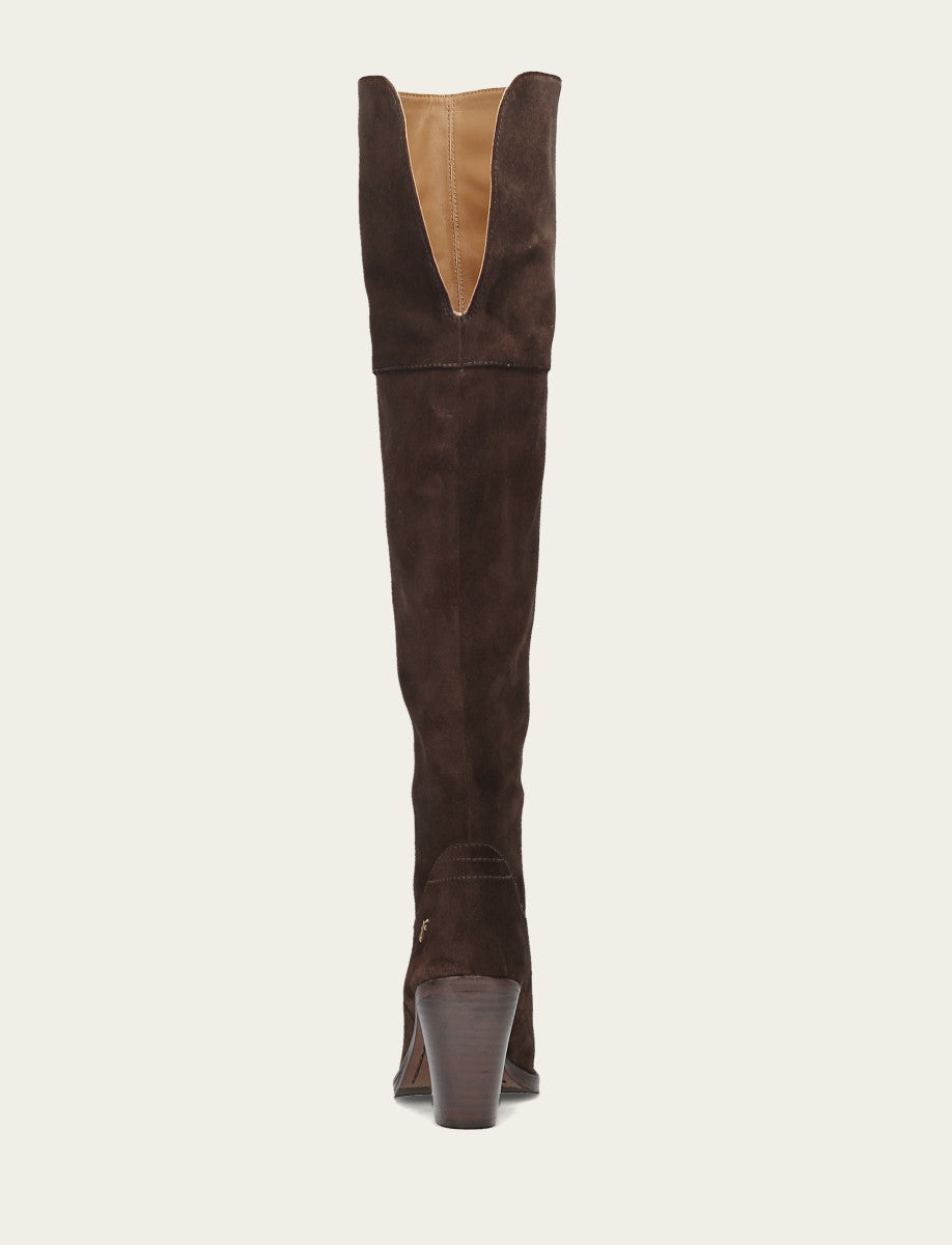 Dark Brown Boots Frye Women's Dark Brown Corinne Over The Knee Boot