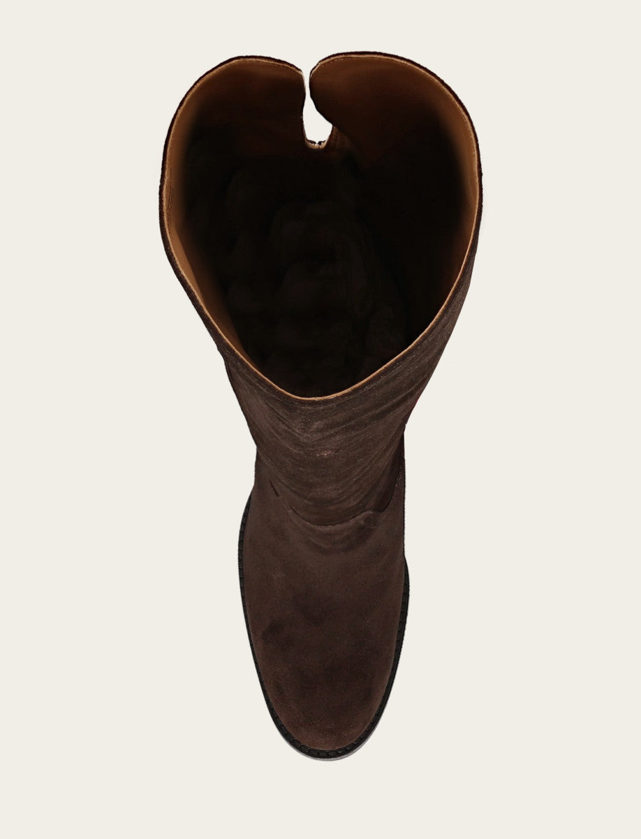 Dark Brown Boots Frye Women's Dark Brown Corinne Over The Knee Boot