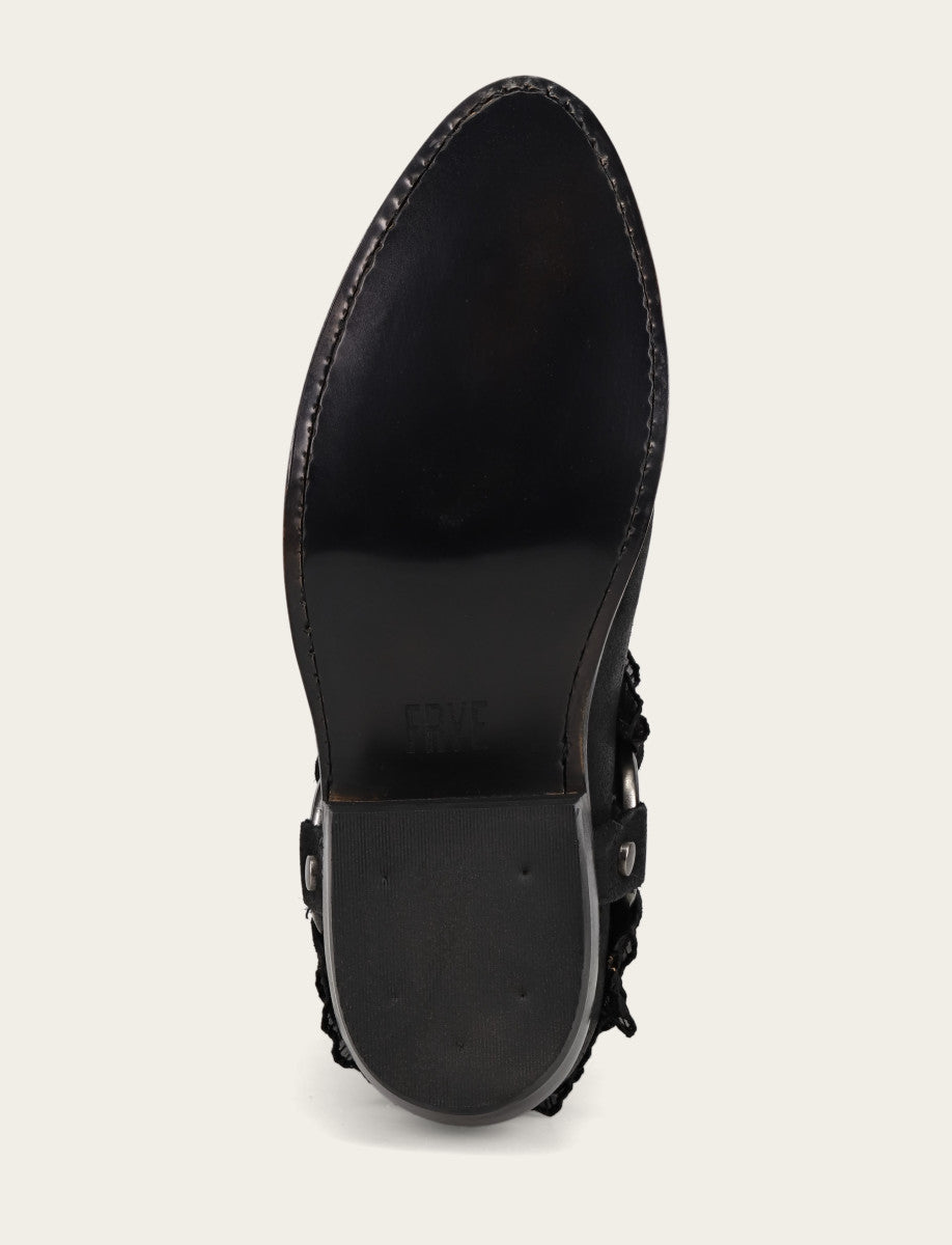 Black Boots Frye Women's Black Billy Harness Ruffle Boots