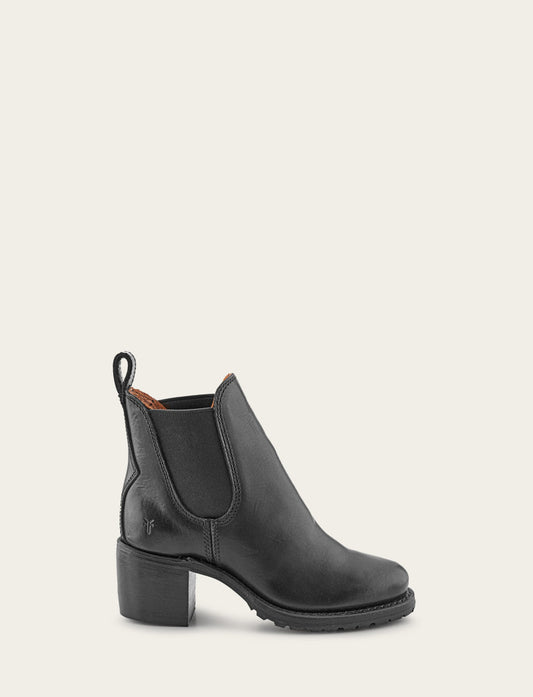 Black Booties Frye Women's Black Sabrina Chelsea Boots