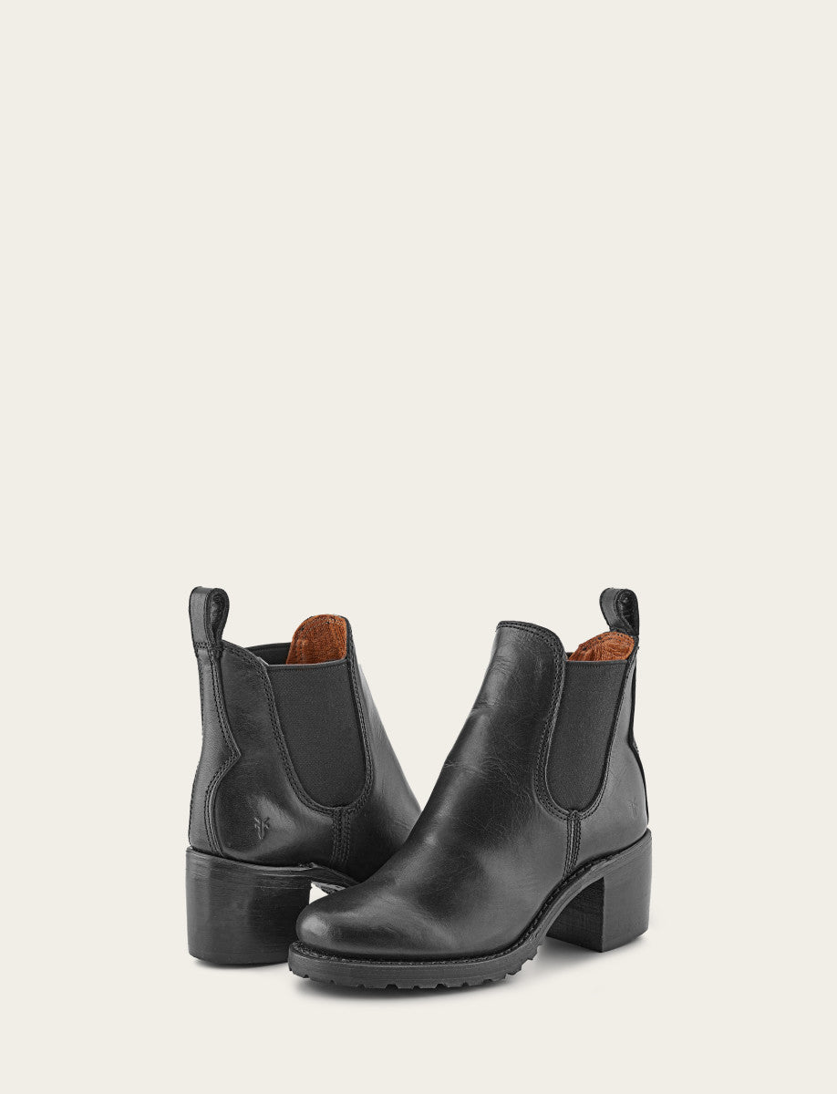 Black Booties Frye Women's Black Sabrina Chelsea Boots