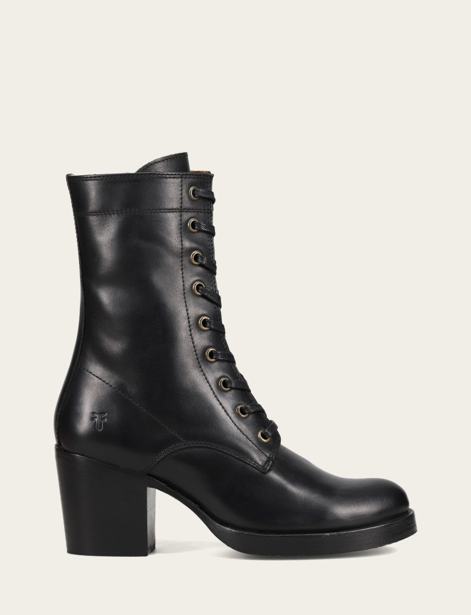 Black Booties Frye Women's Black Jean Lace Up Boot