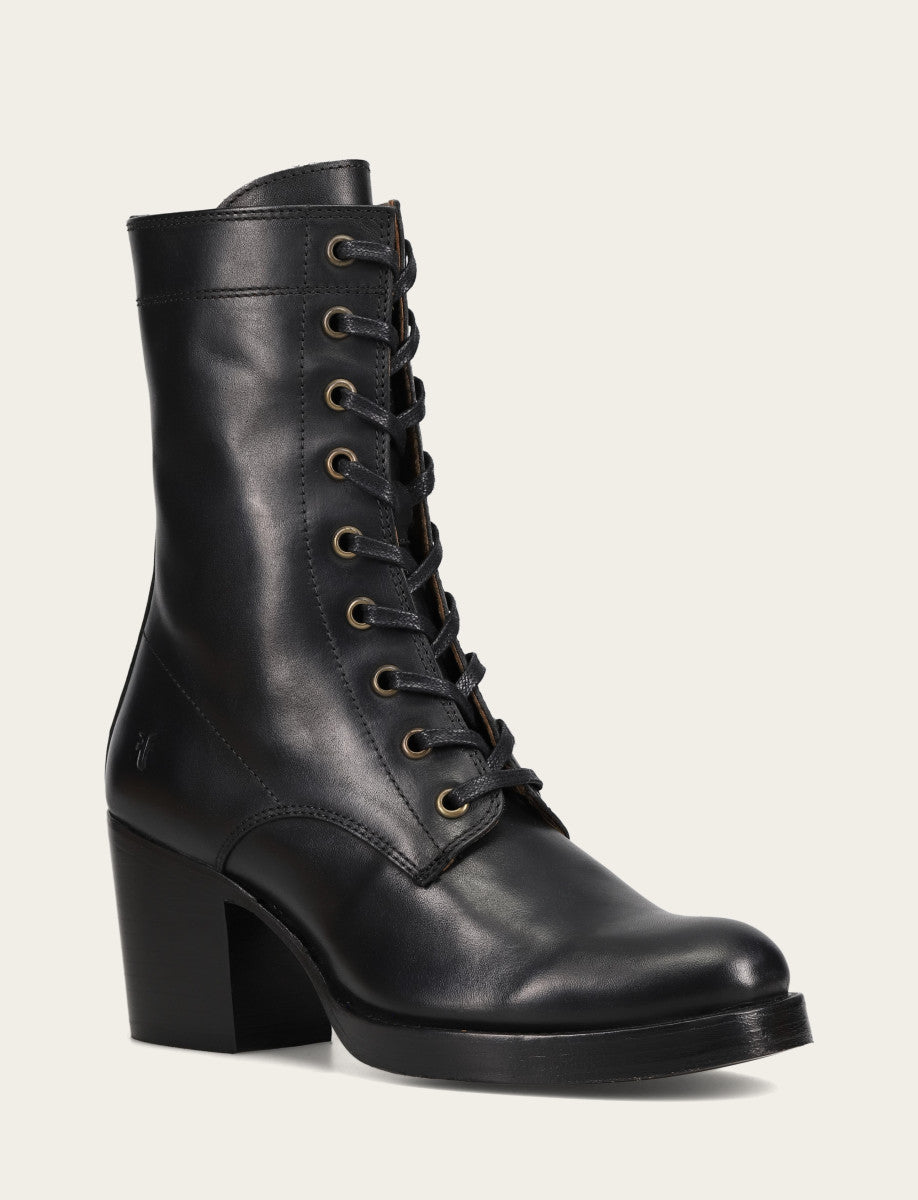 Black Booties Frye Women's Black Jean Lace Up Boot