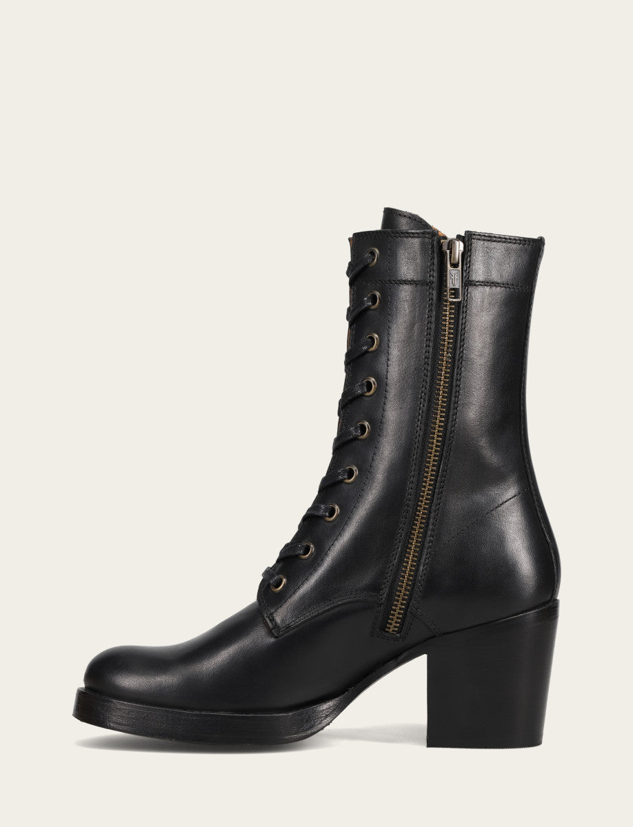 Black Booties Frye Women's Black Jean Lace Up Boot