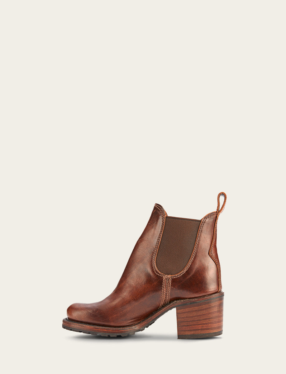 Cognac Booties Frye Women's Cognac Sabrina Chelsea Boots
