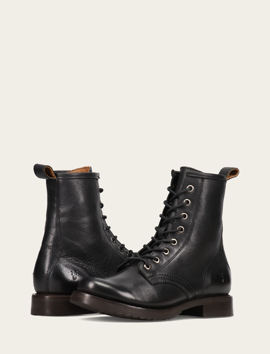 Black Booties Frye Women's Black Veronica Flex Combat Booties
