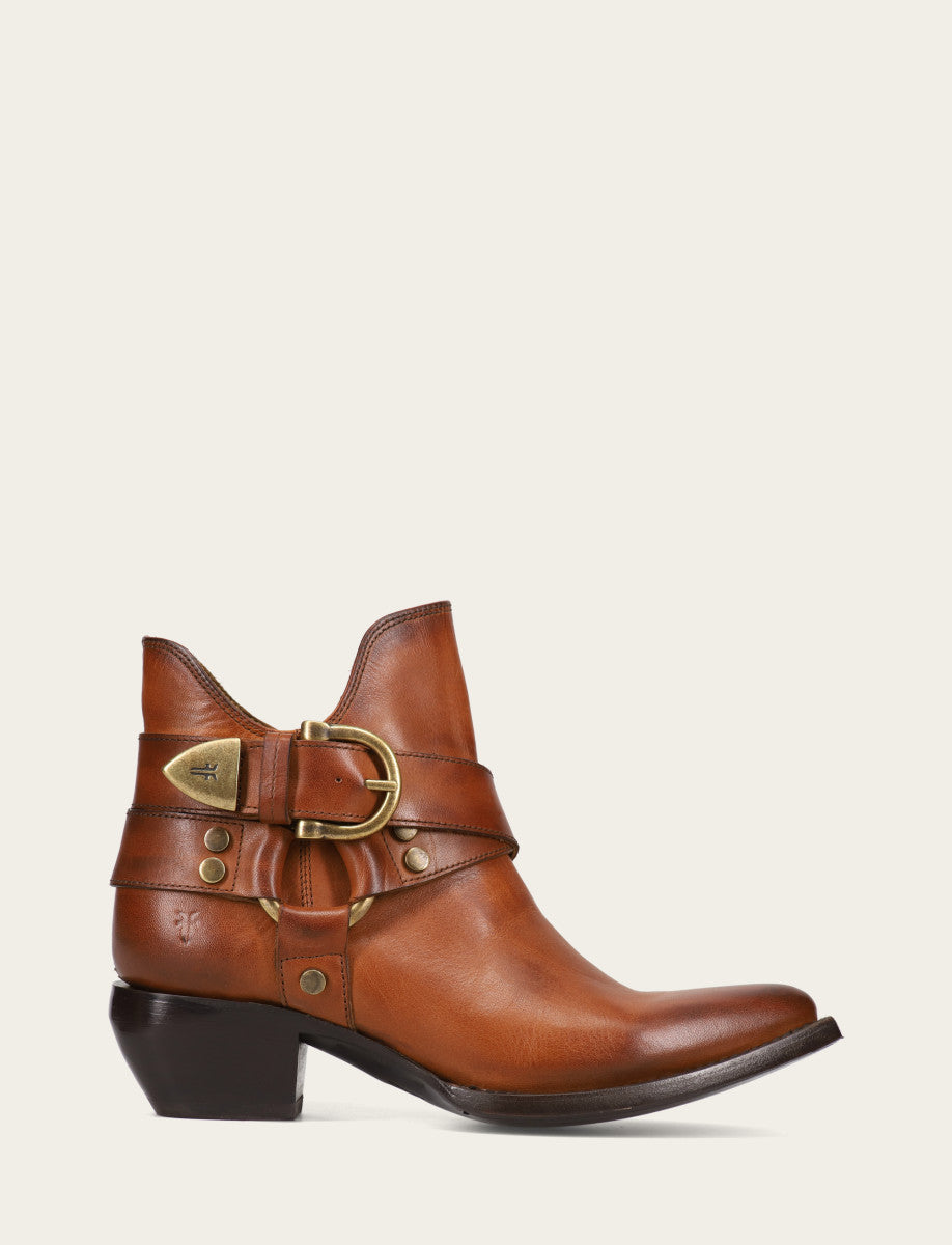 Caramel Booties Frye Women's Caramel Sacha Multi Strap Booties