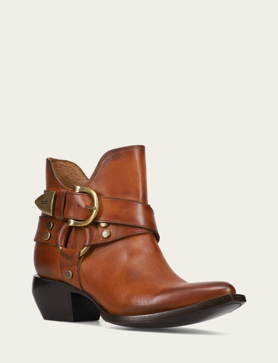 Caramel Booties Frye Women's Caramel Sacha Multi Strap Booties