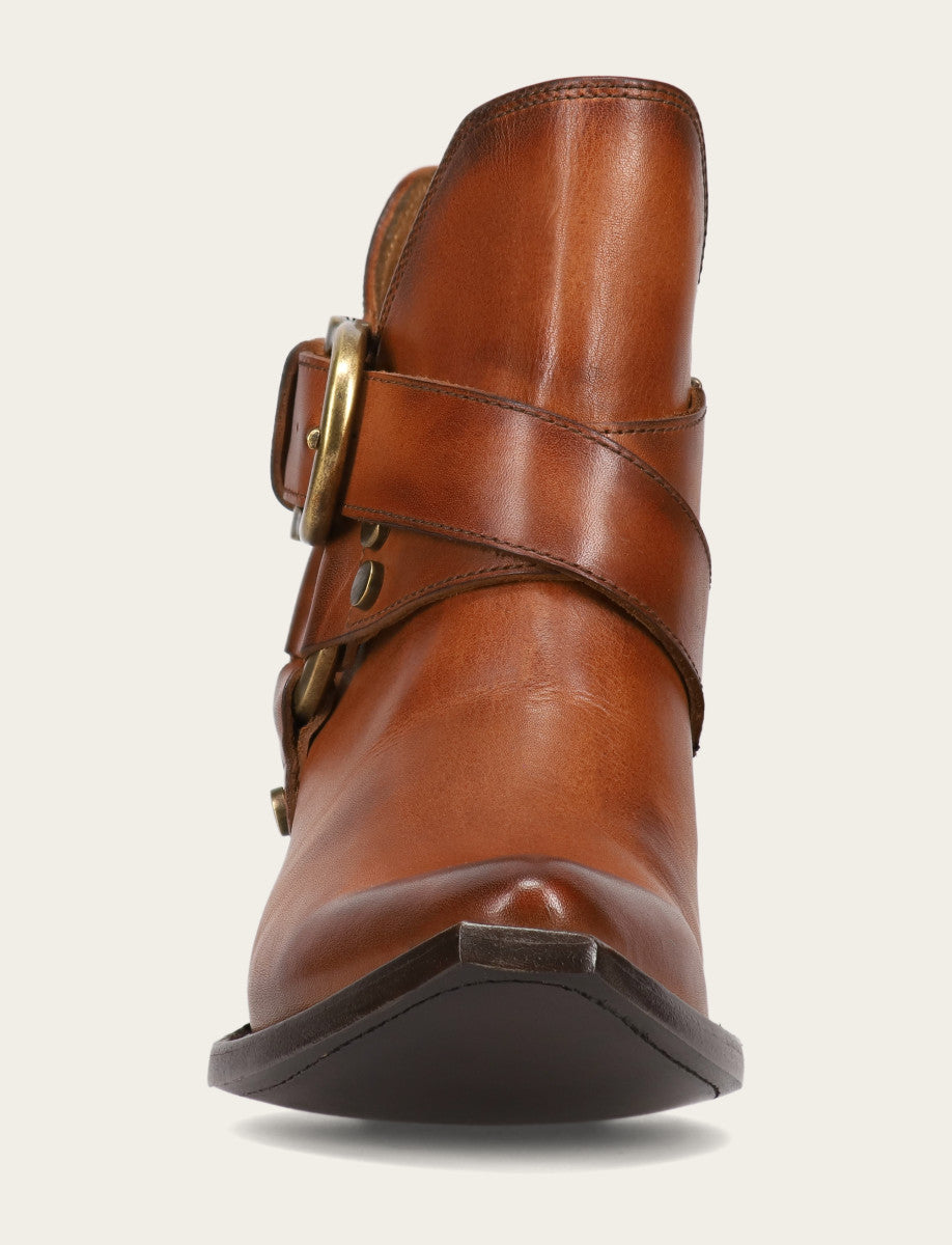 Caramel Booties Frye Women's Caramel Sacha Multi Strap Booties