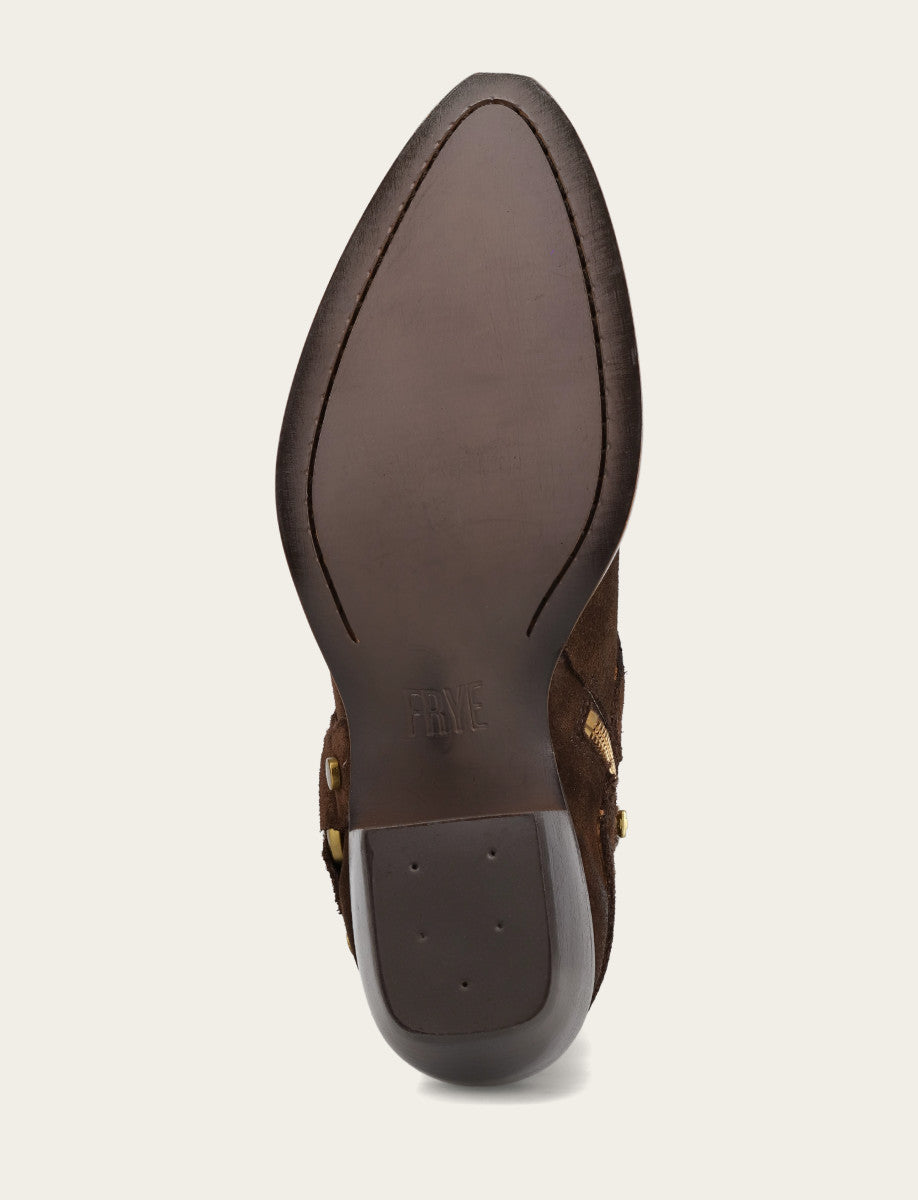 Chocolate Booties Frye Women's Chocolate Sacha Multi Strap Booties