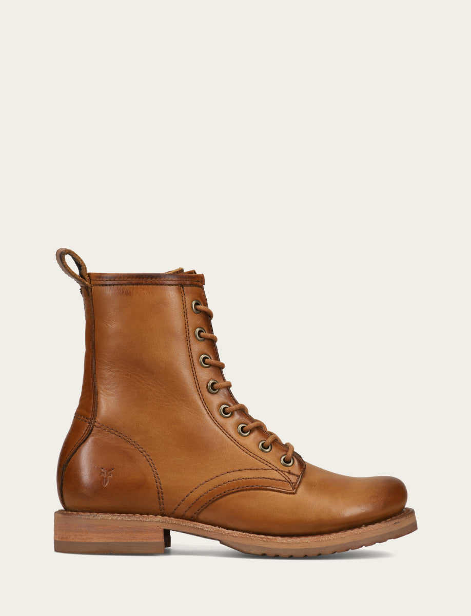 Caramel Booties Frye Women's Caramel Veronica Flex Combat Booties