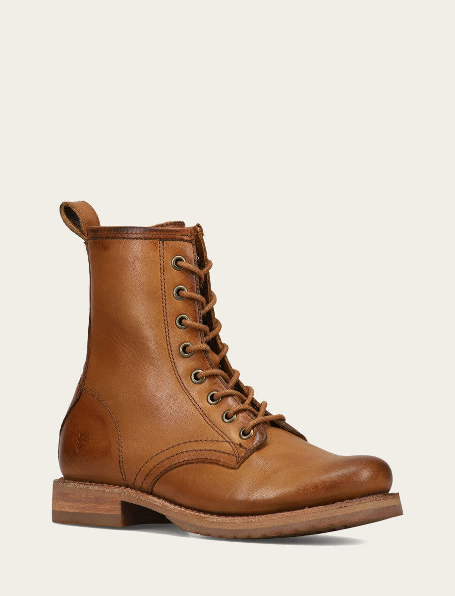 Caramel Booties Frye Women's Caramel Veronica Flex Combat Booties