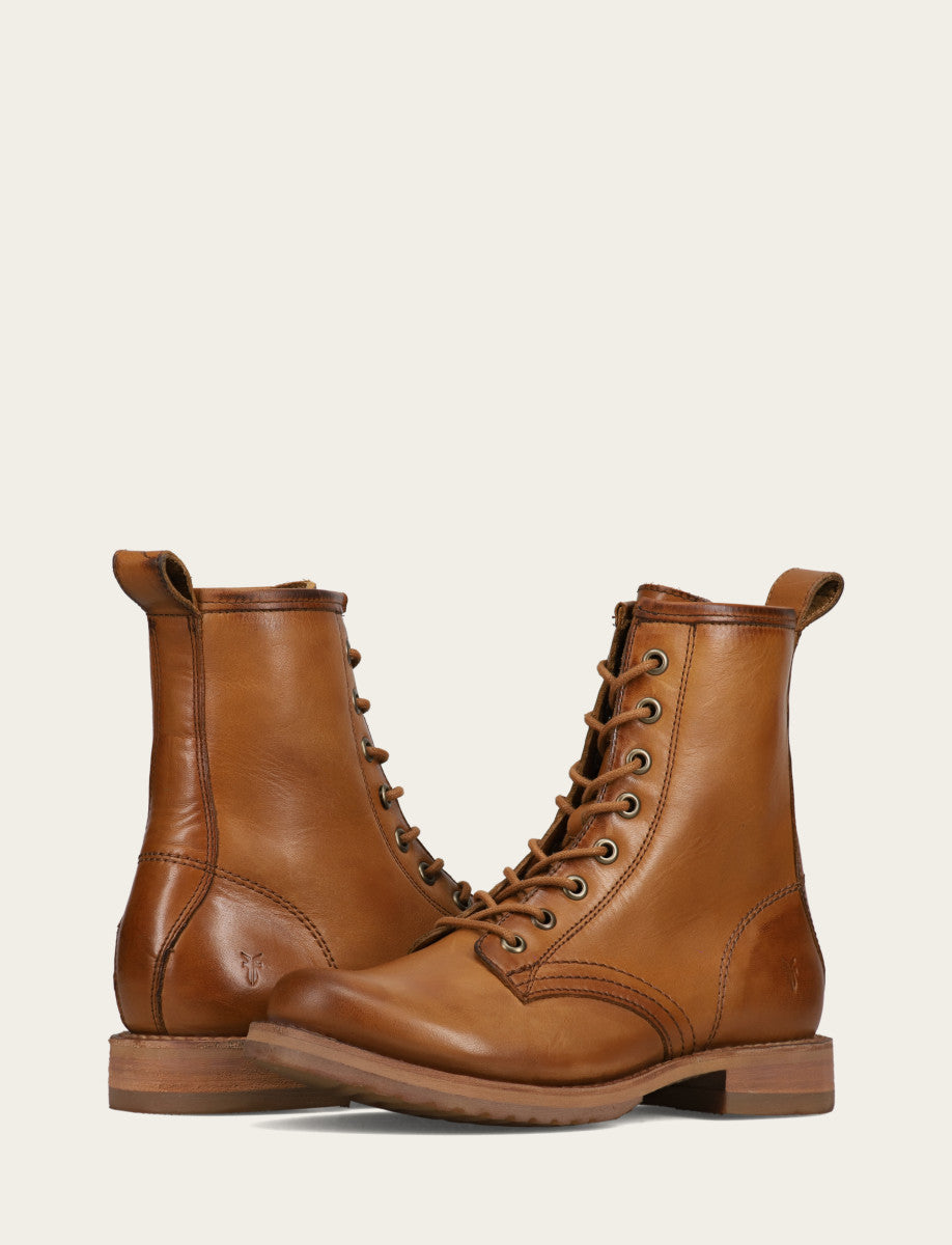 Caramel Booties Frye Women's Caramel Veronica Flex Combat Booties