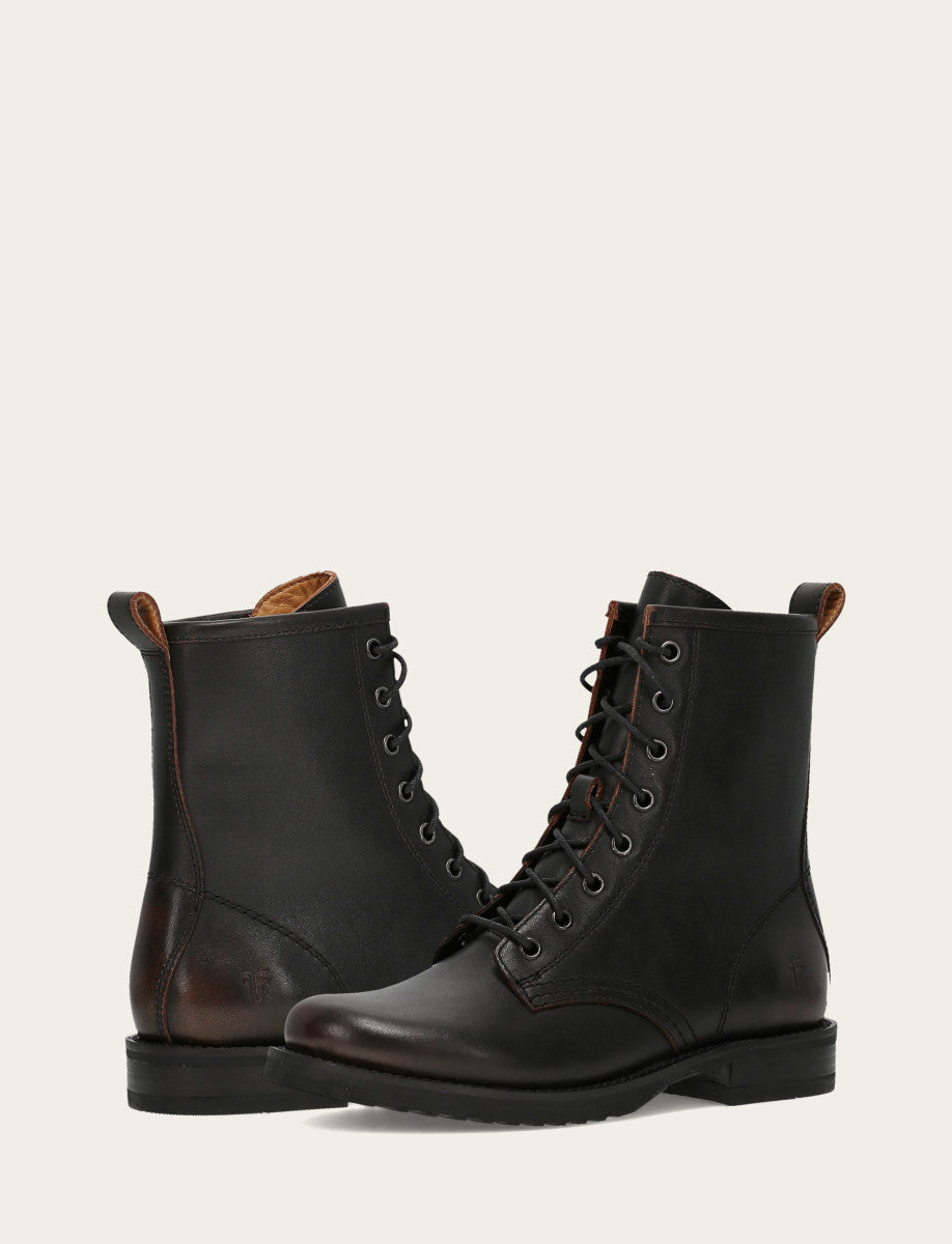 Antique Brown Booties Frye Antique Brown Veronica Flex Combat Boot