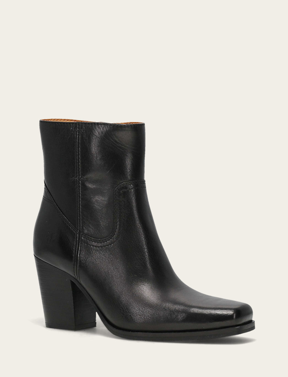 Black Booties Frye Women's Black Shiloh Zip Booties