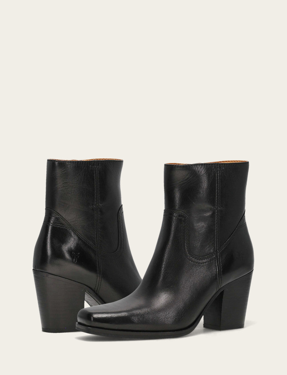 Black Booties Frye Women's Black Shiloh Zip Booties