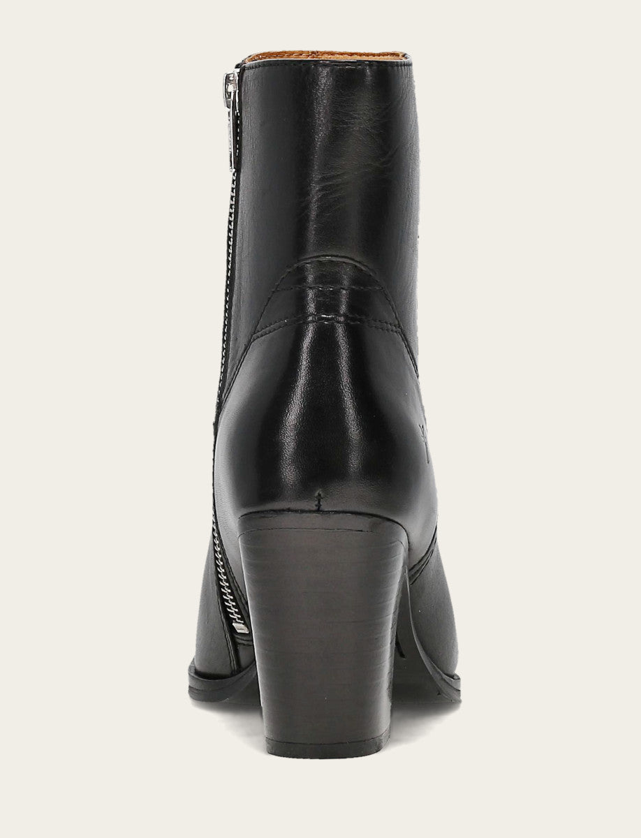 Black Booties Frye Women's Black Shiloh Zip Booties