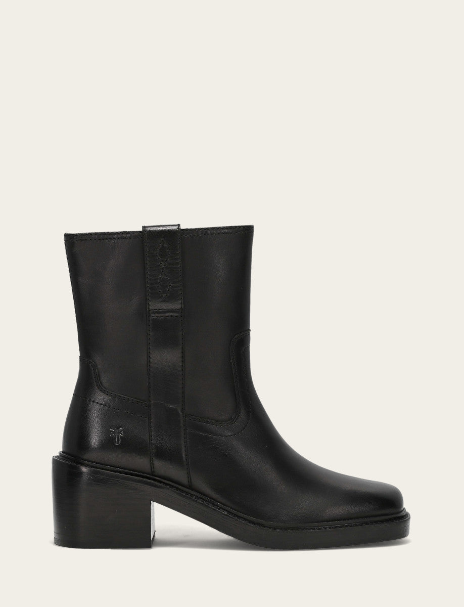 Black Booties Frye Women's Black Kate Short Inside Zip Boot