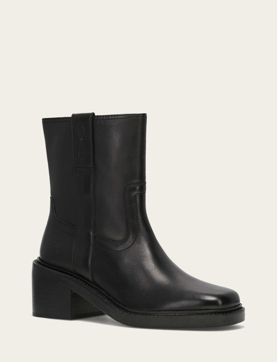Black Booties Frye Women's Black Kate Short Inside Zip Boot