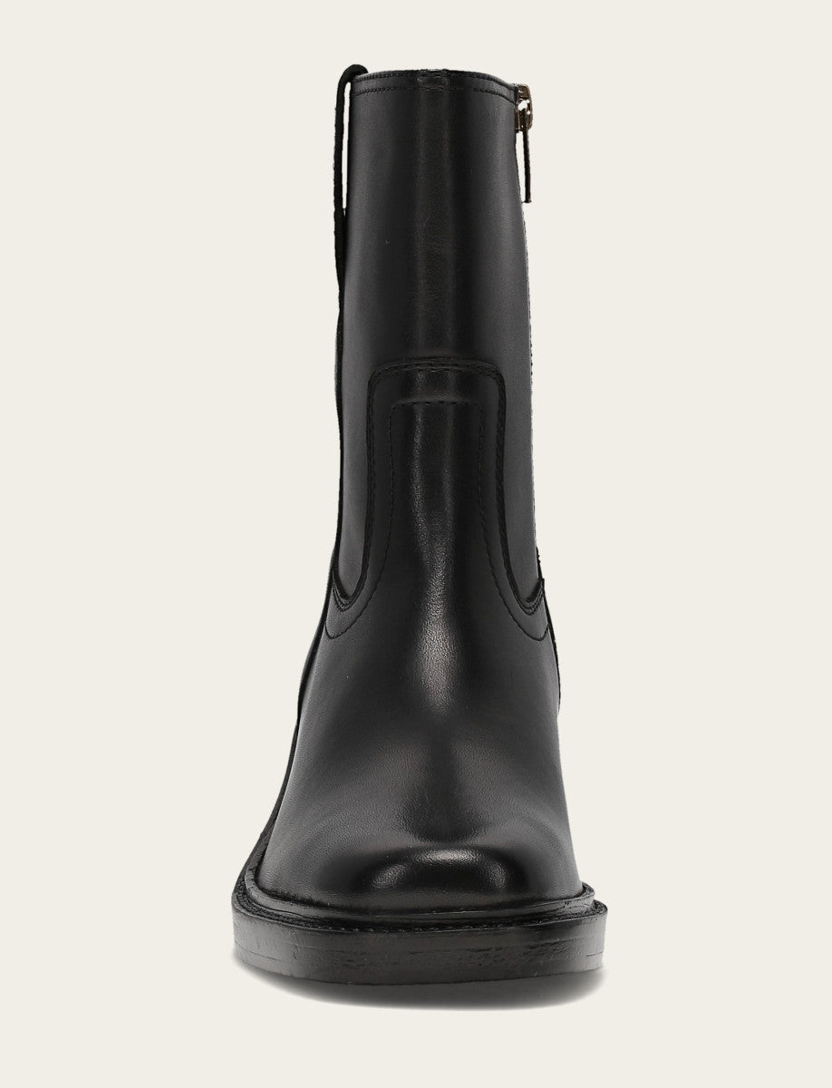 Black Booties Frye Women's Black Kate Short Inside Zip Boot