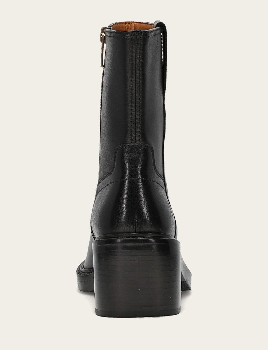 Black Booties Frye Women's Black Kate Short Inside Zip Boot