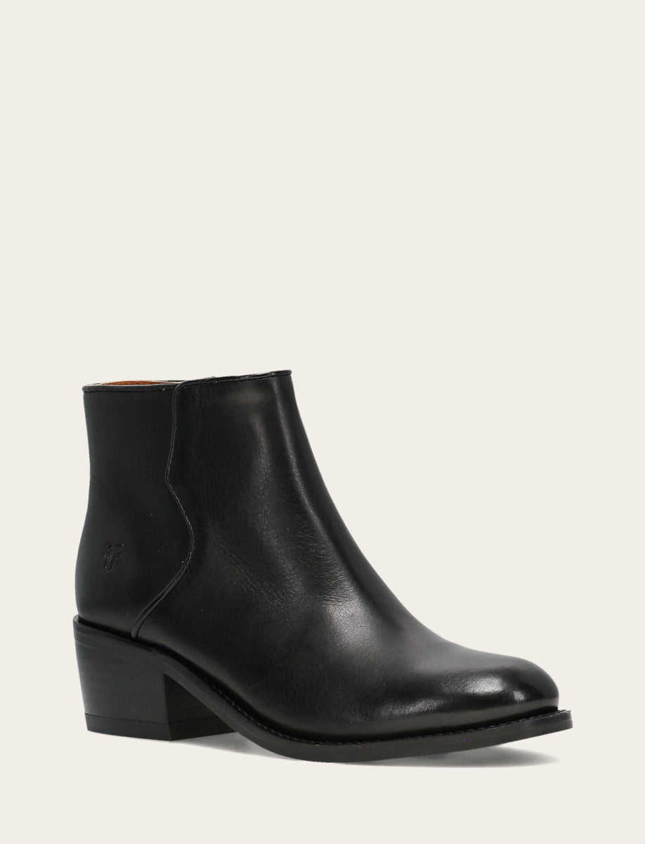 Black Booties Frye Women's Black Carson 2 Piping Booties