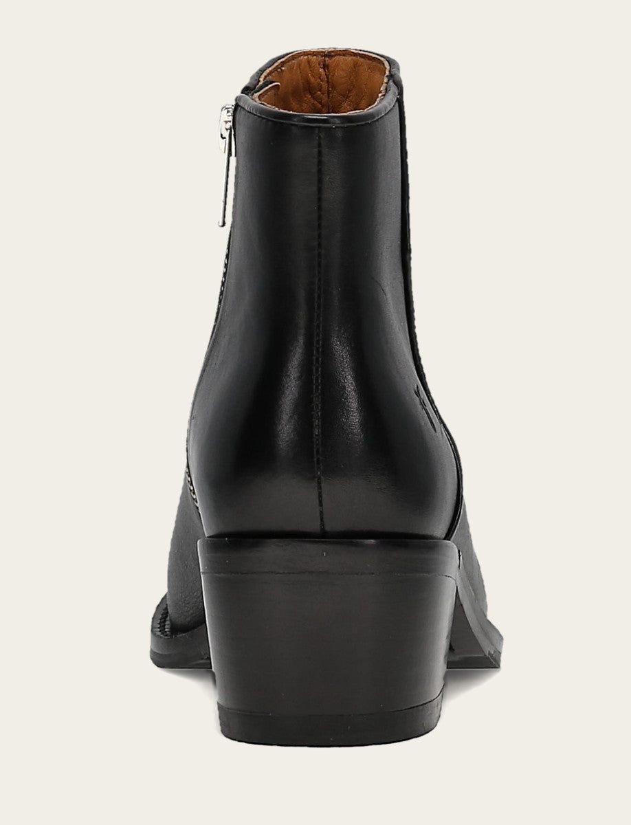 Black Booties Frye Women's Black Carson 2 Piping Booties