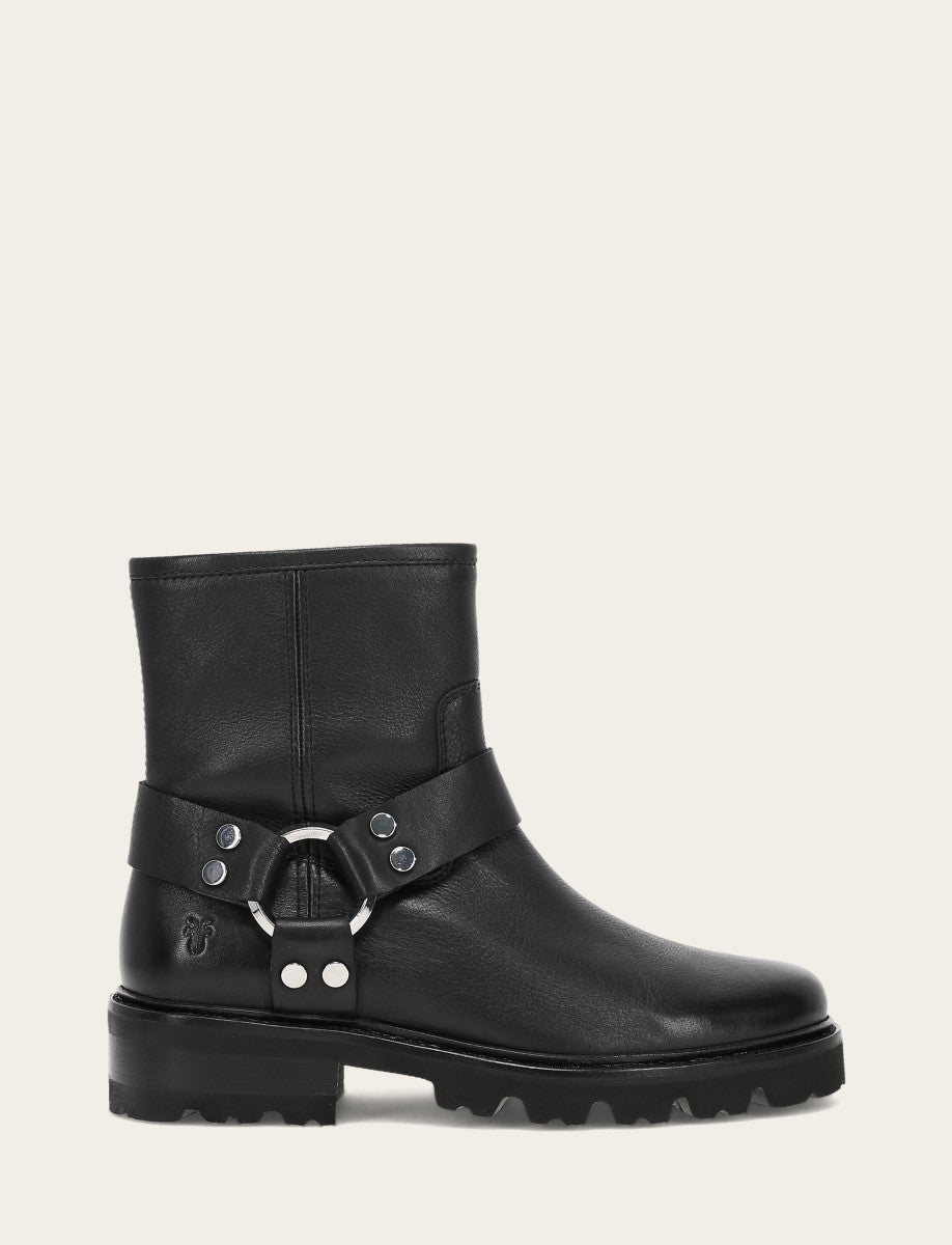Black Booties Frye Women's Black Olivia Harness Short Booties