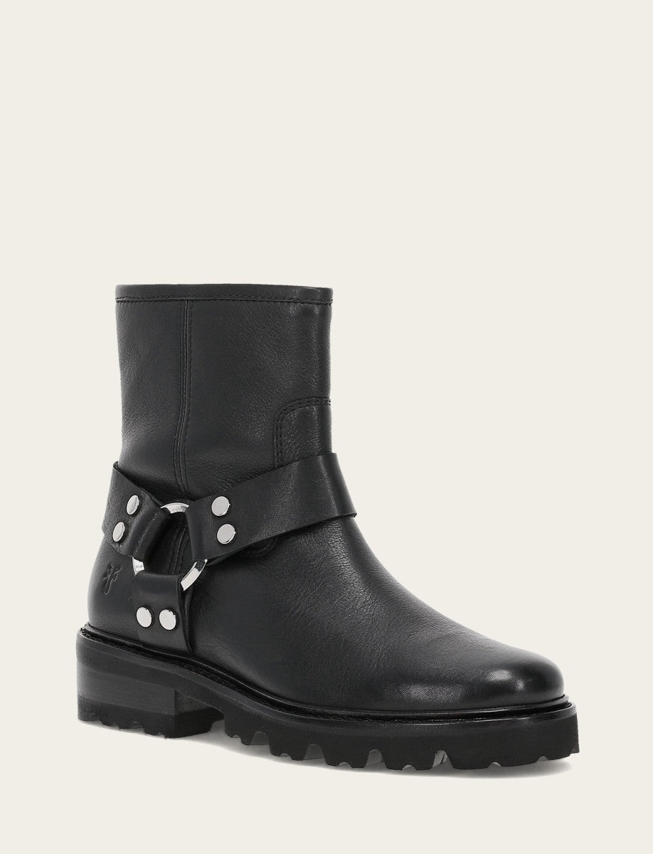 Black Booties Frye Women's Black Olivia Harness Short Booties