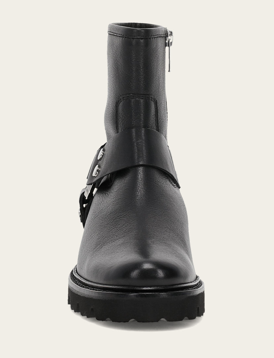 Black Booties Frye Women's Black Olivia Harness Short Booties
