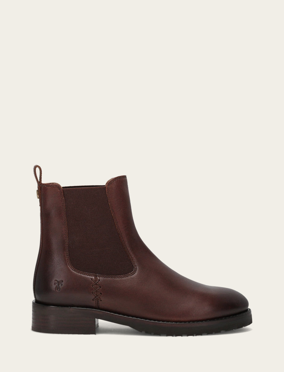 Brown Booties Frye Women's Brown Melissa Lug Chelsea Boot