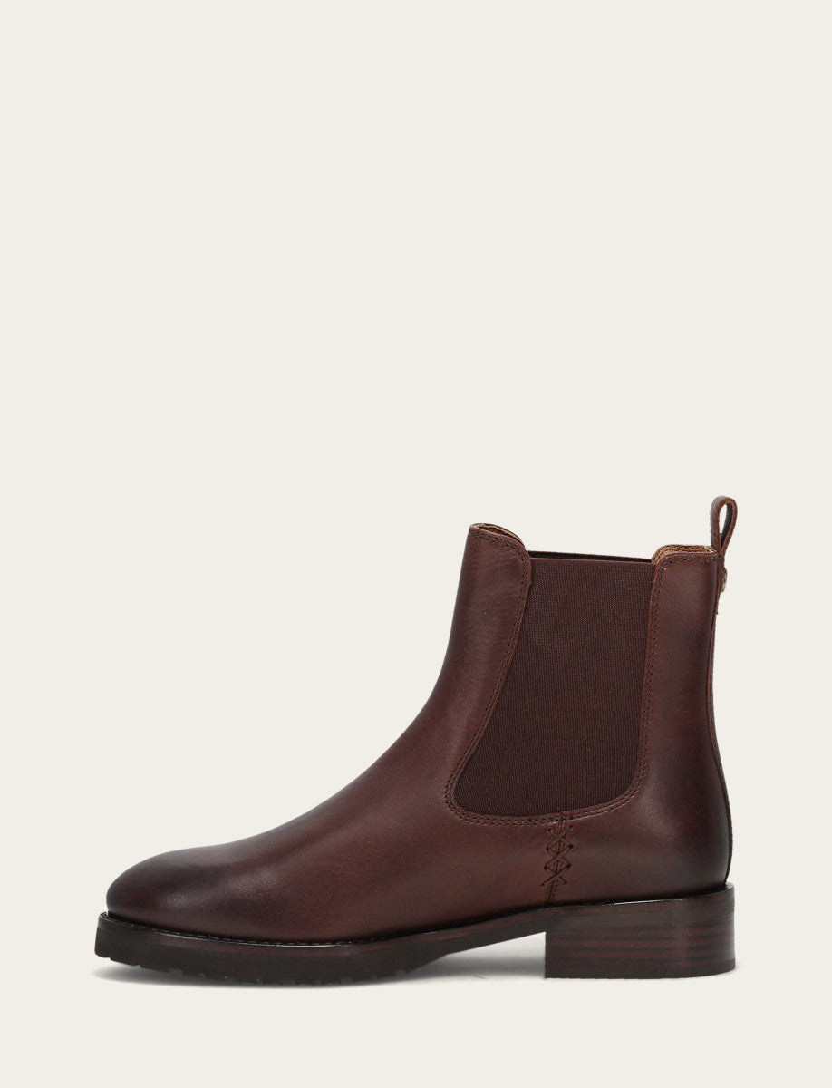 Brown Booties Frye Women's Brown Melissa Lug Chelsea Boot