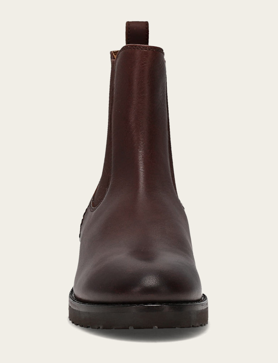 Brown Booties Frye Women's Brown Melissa Lug Chelsea Boot