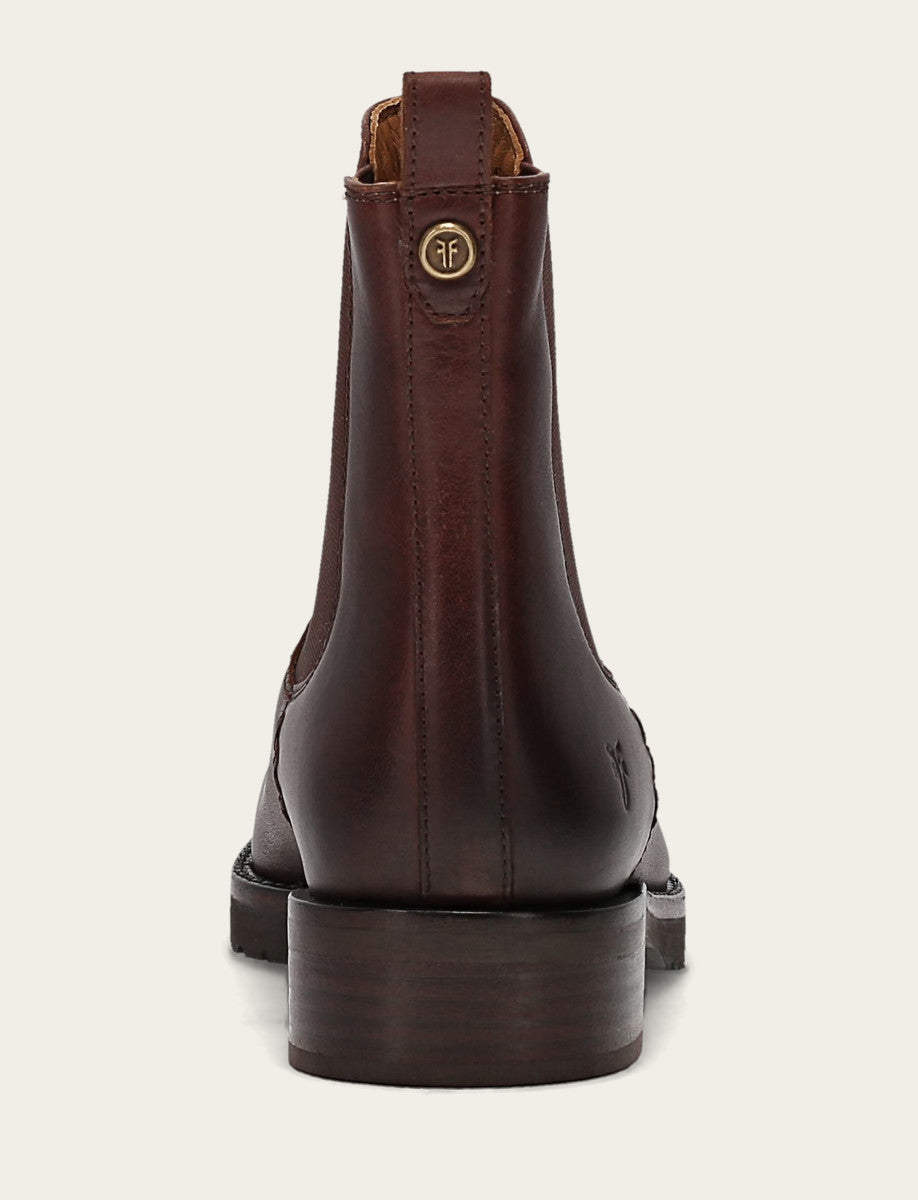 Brown Booties Frye Women's Brown Melissa Lug Chelsea Boot