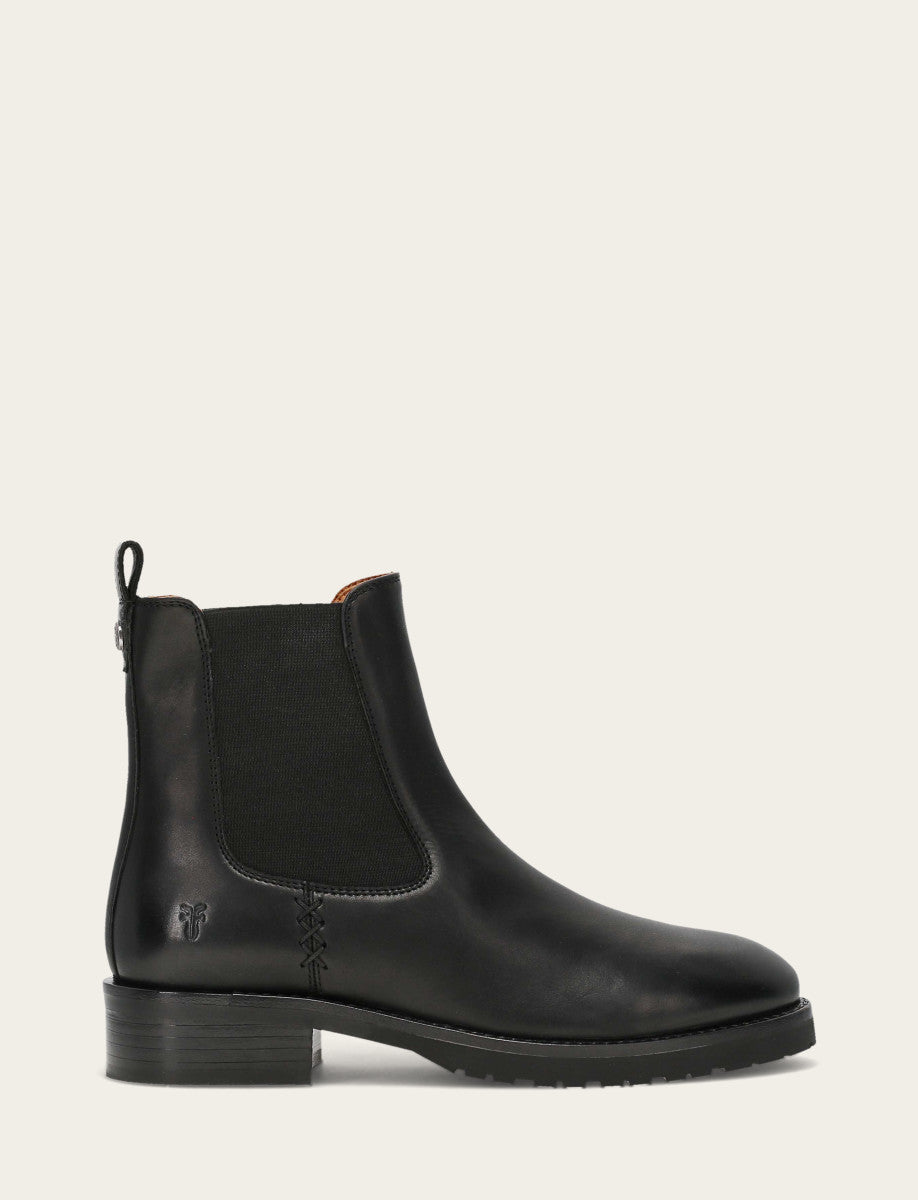 Black Booties Frye Women's Black Melissa Lug Chelsea Boot