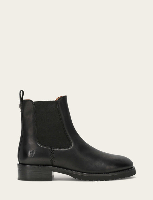 Black Booties Frye Women's Black Melissa Lug Chelsea Boot