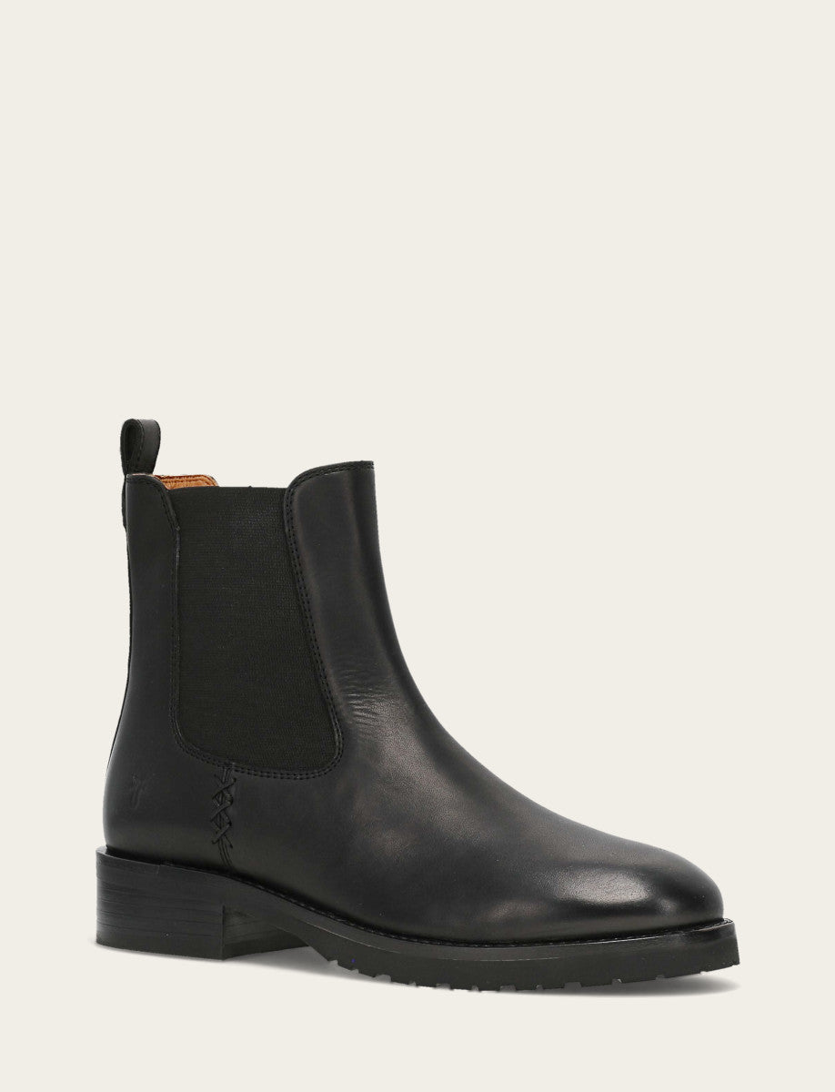 Black Booties Frye Women's Black Melissa Lug Chelsea Boot