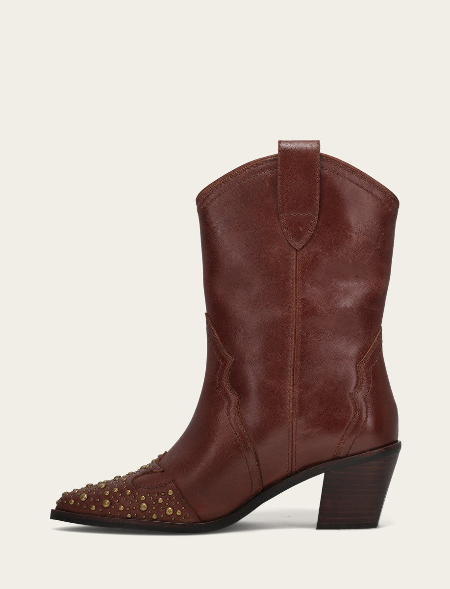 Saddle Booties Frye Women's Saddle Sara Wingtip Stud Western Boots